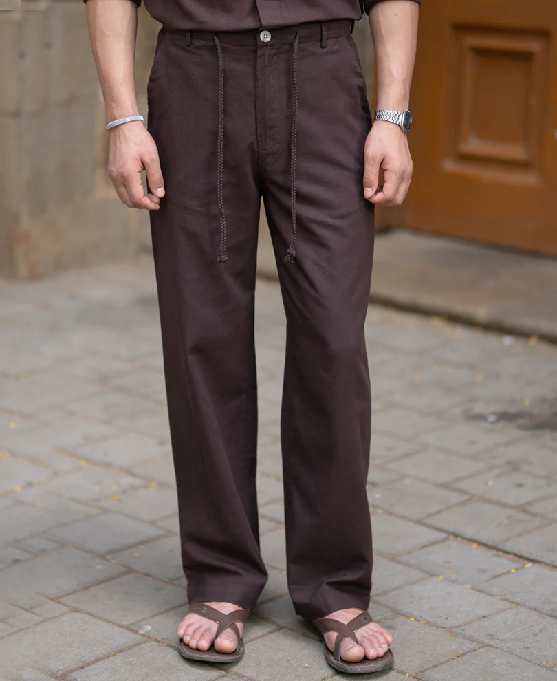 Brown Structured Lightweight Co-ord Set 100% Cotton - Image 6