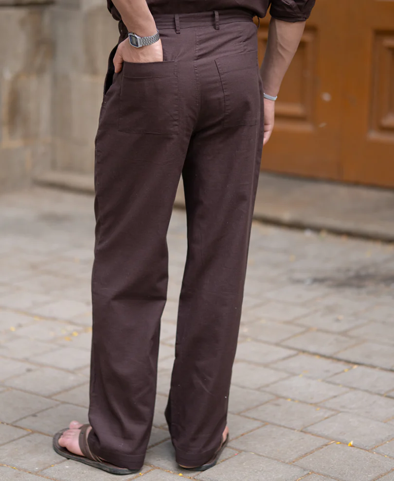 Brown Structured Lightweight Co-ord Set 100% Cotton - Image 7