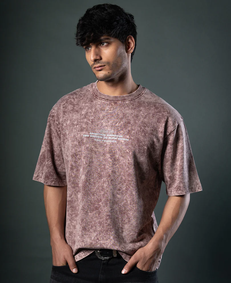 Brown Washed Graphic T-Shirt 100% Cotton - Image 2