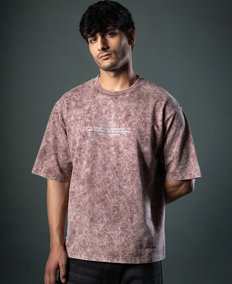 Brown Washed Graphic T-Shirt 100% Cotton - Image 3