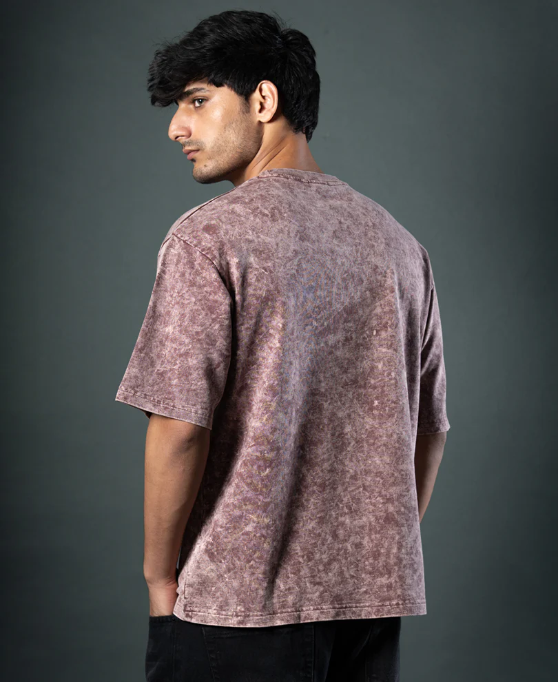 Brown Washed Graphic T-Shirt 100% Cotton - Image 5
