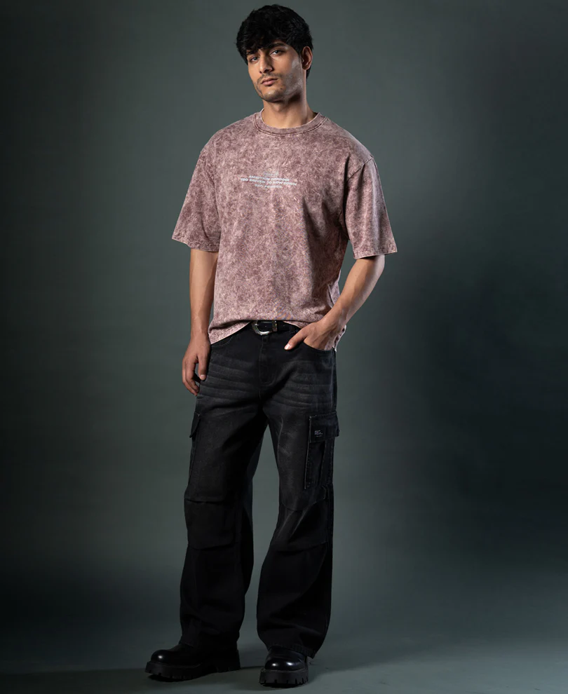 Brown Washed Graphic T-Shirt 100% Cotton - Image 6