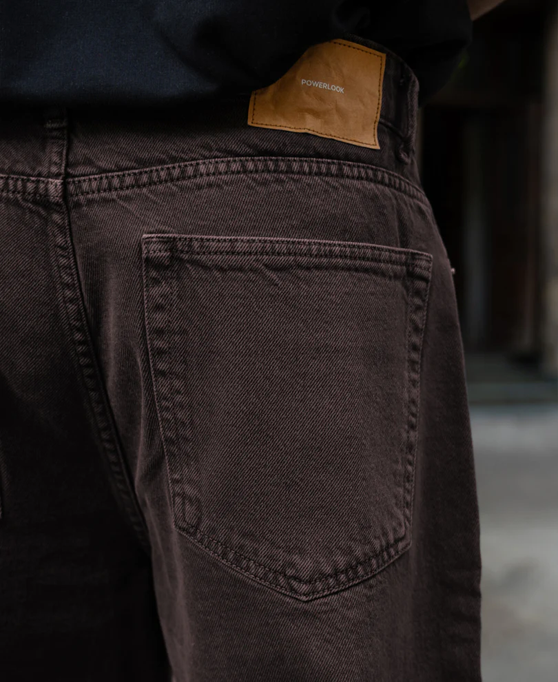 Charcoal Washed Baggy Jeans 100% Cotton - Image 6