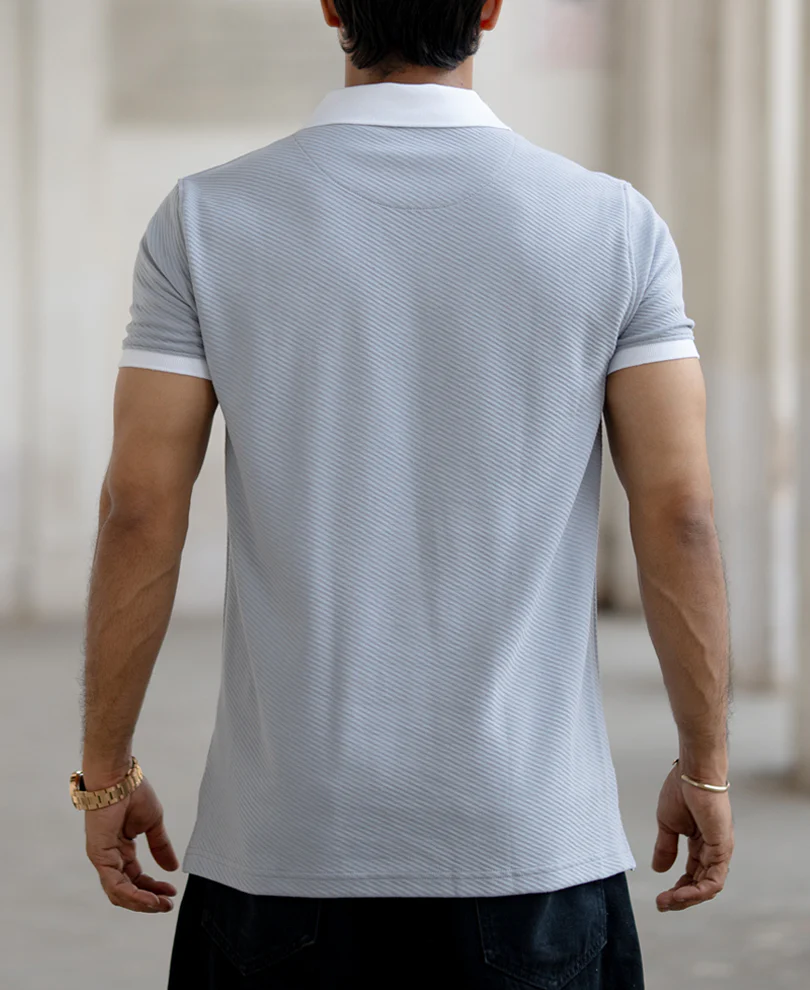 Cloud Blue Regular Fit Half Sleeves T-Shirt - Image 3