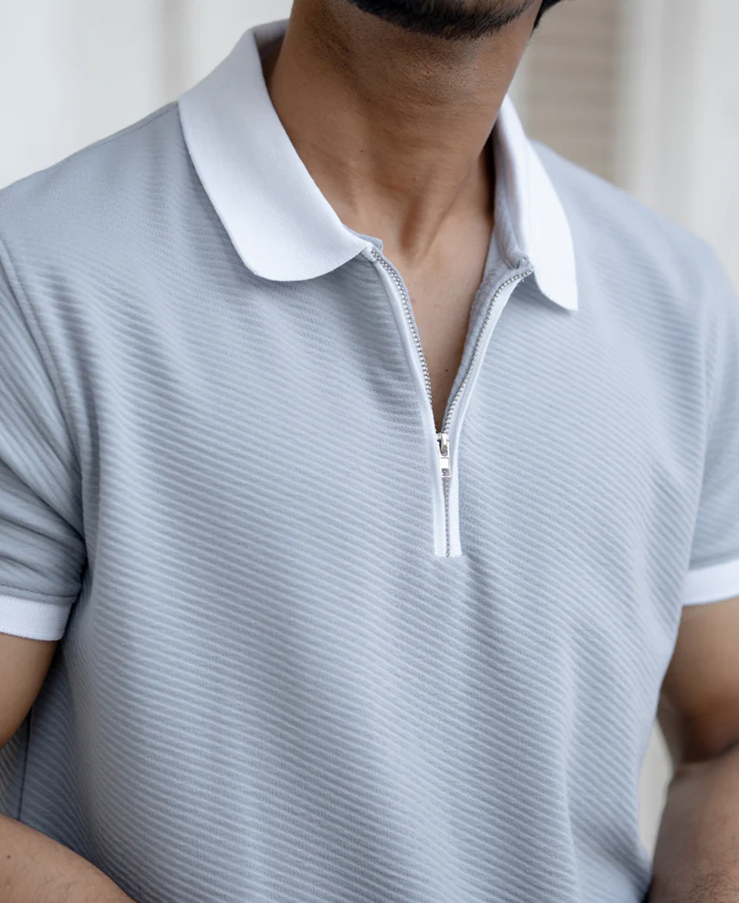 Cloud Blue Regular Fit Half Sleeves T-Shirt - Image 5