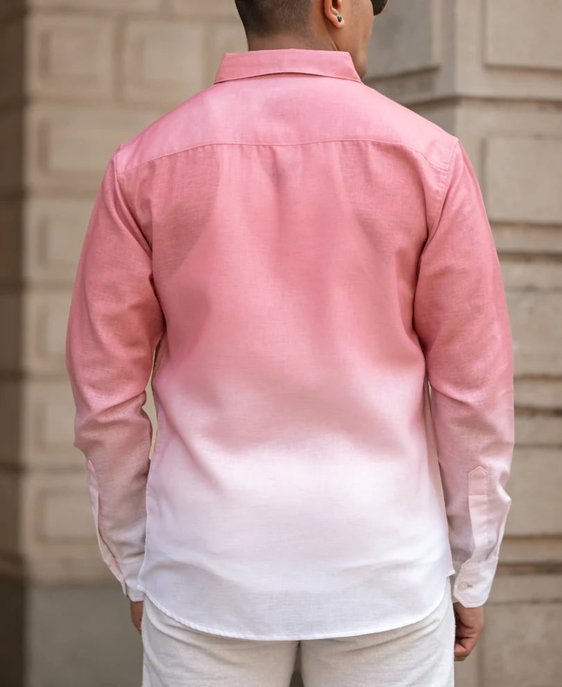 Coral Ombre Shirt 100% Cotton - Image 4
