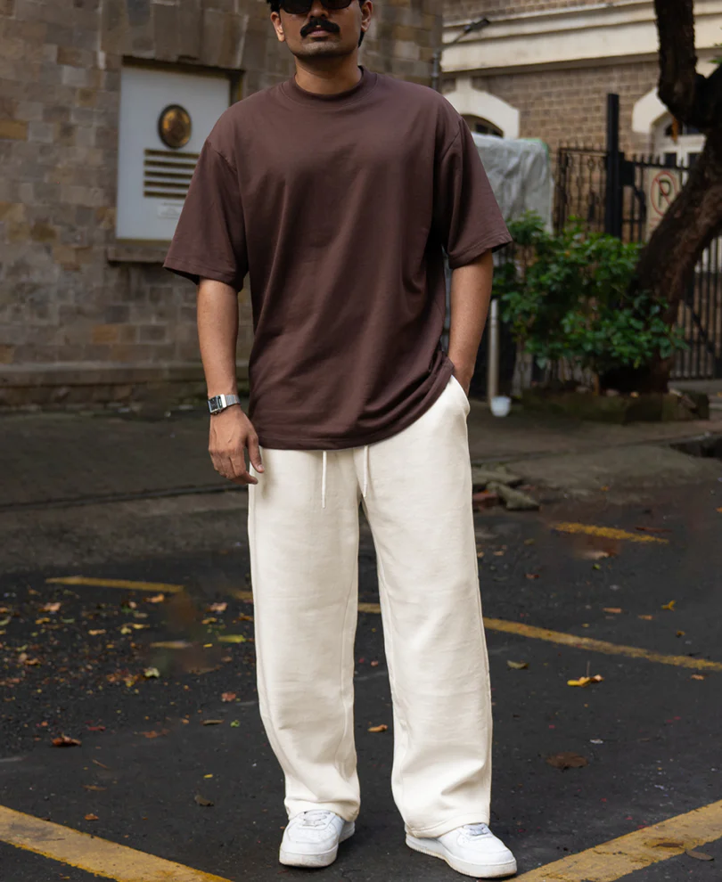 Cream Baggy Trackpant - Image 6