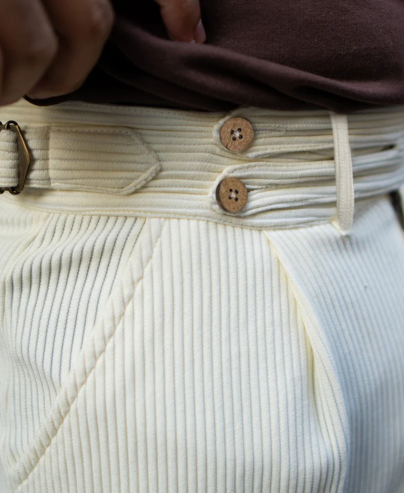 Cream Knit Gurkha Pant - Image 3