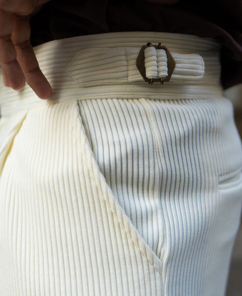 Cream Knit Gurkha Pant - Image 4