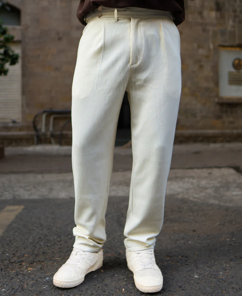 Cream Knit Gurkha Pant - Image 7