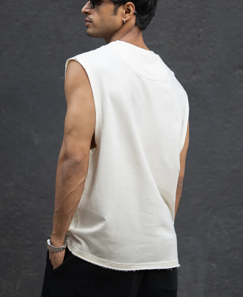 Cream Rebel Graphic Vest 100% Cotton - Image 6