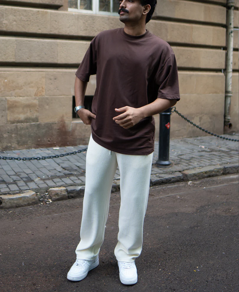 Cream Regular Fit Knitted Pant - Image 7