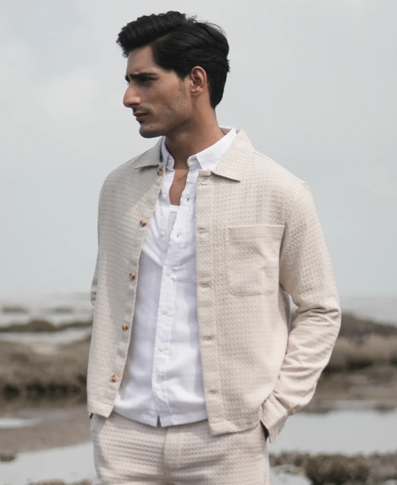 Cream Structured Co-ord Set - Image 2