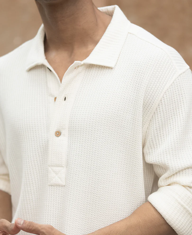 Cream Structured Knit Cord Set - Image 4