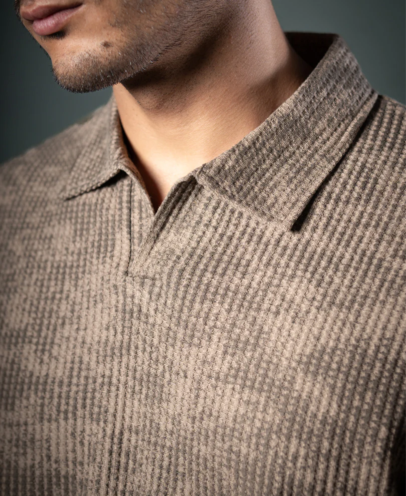 Dark Beige Printed Boxy T-Shirt - Image 6
