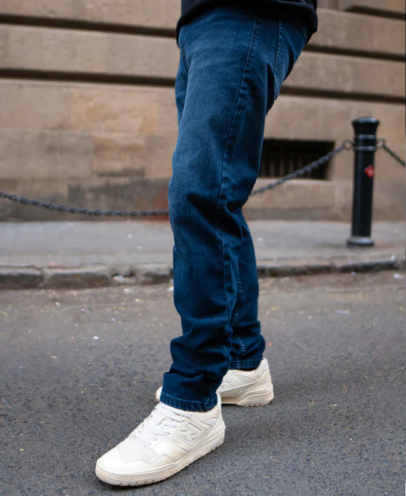 Dark Blue Regular Fit Denim Jeans - Image 3