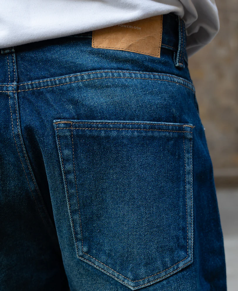 Dark Blue Tinted Baggy Jeans 100% Cotton - Image 6
