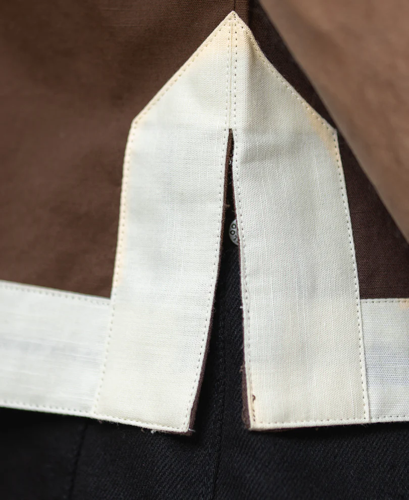 Dark Brown Boxy Fit Zipper Shirt 100% Cotton - Image 6