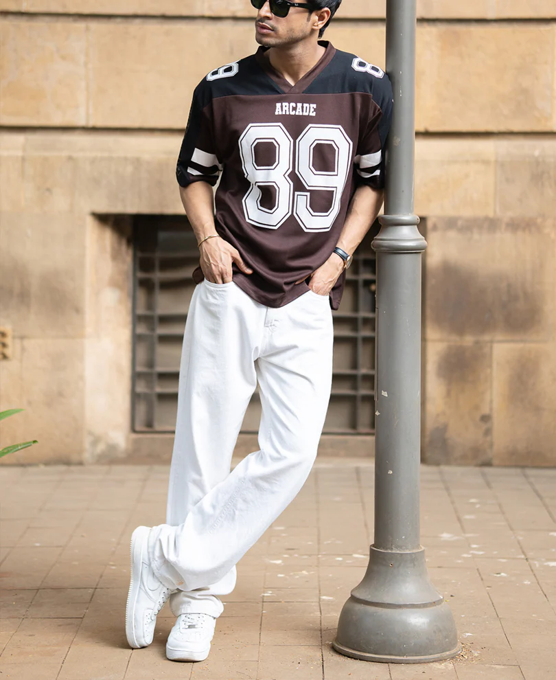 Dark Brown Rugby T-Shirt - Image 6