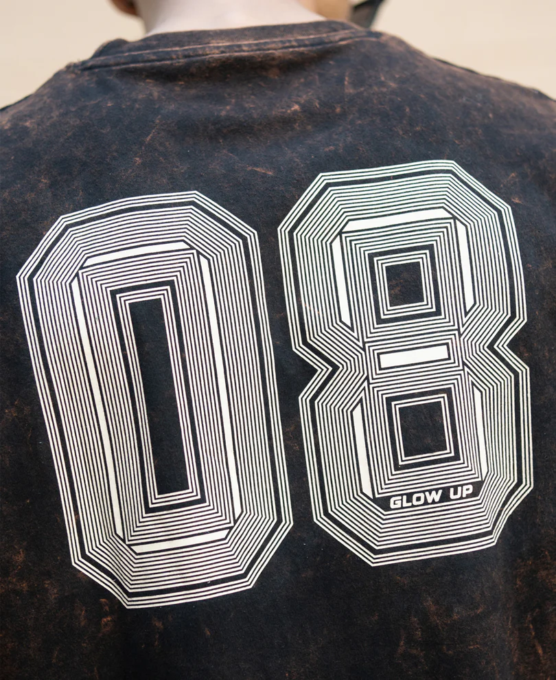 Dark Brown Washed Printed T-Shirt 100% Cotton - Image 5