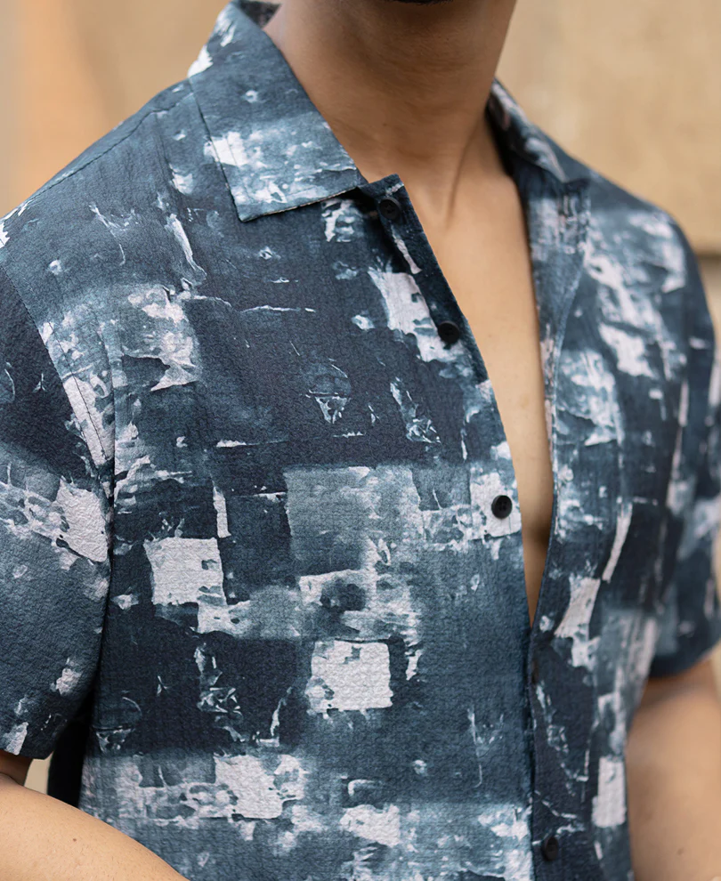 Deep Forest Abstract Printed Shirt - Image 3