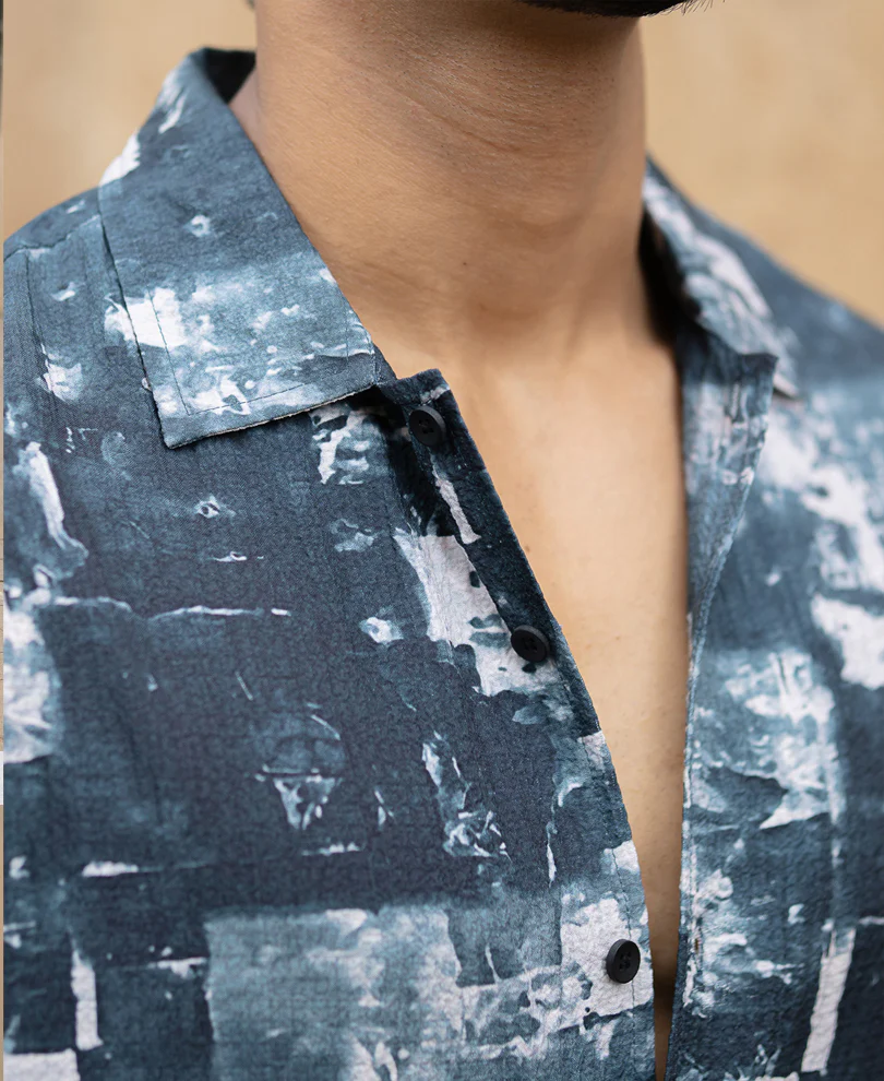 Deep Forest Abstract Printed Shirt - Image 4