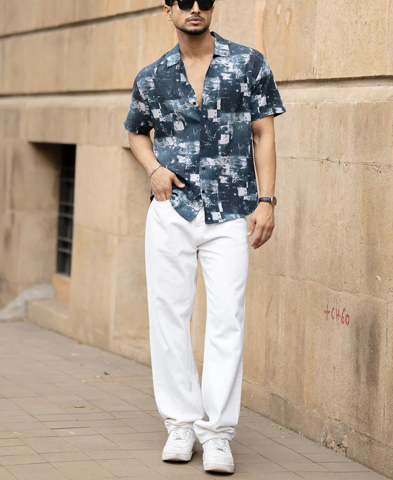 Deep Forest Abstract Printed Shirt - Image 6
