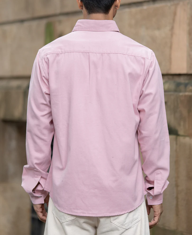 Dusty Pink Structured Overshirt 100% Cotton - Image 6