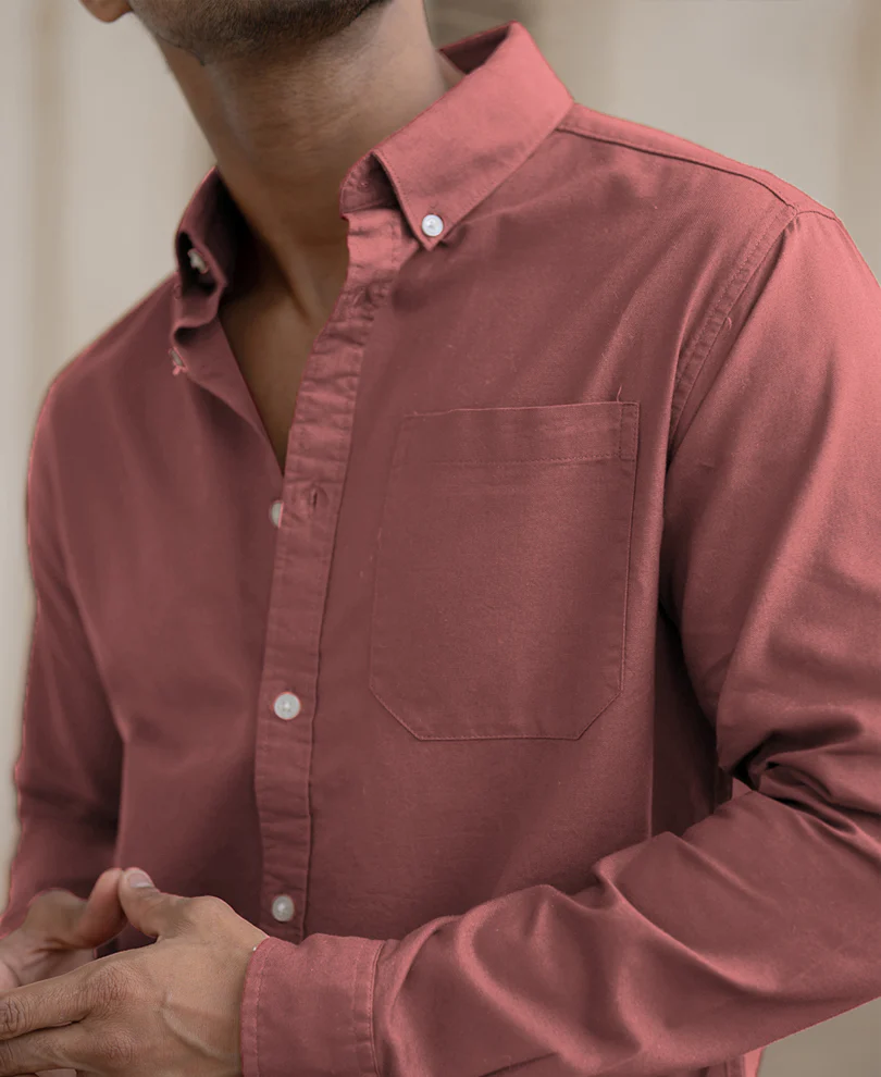 Dusty Rose Lightweight Shirt 100% Cotton - Image 4