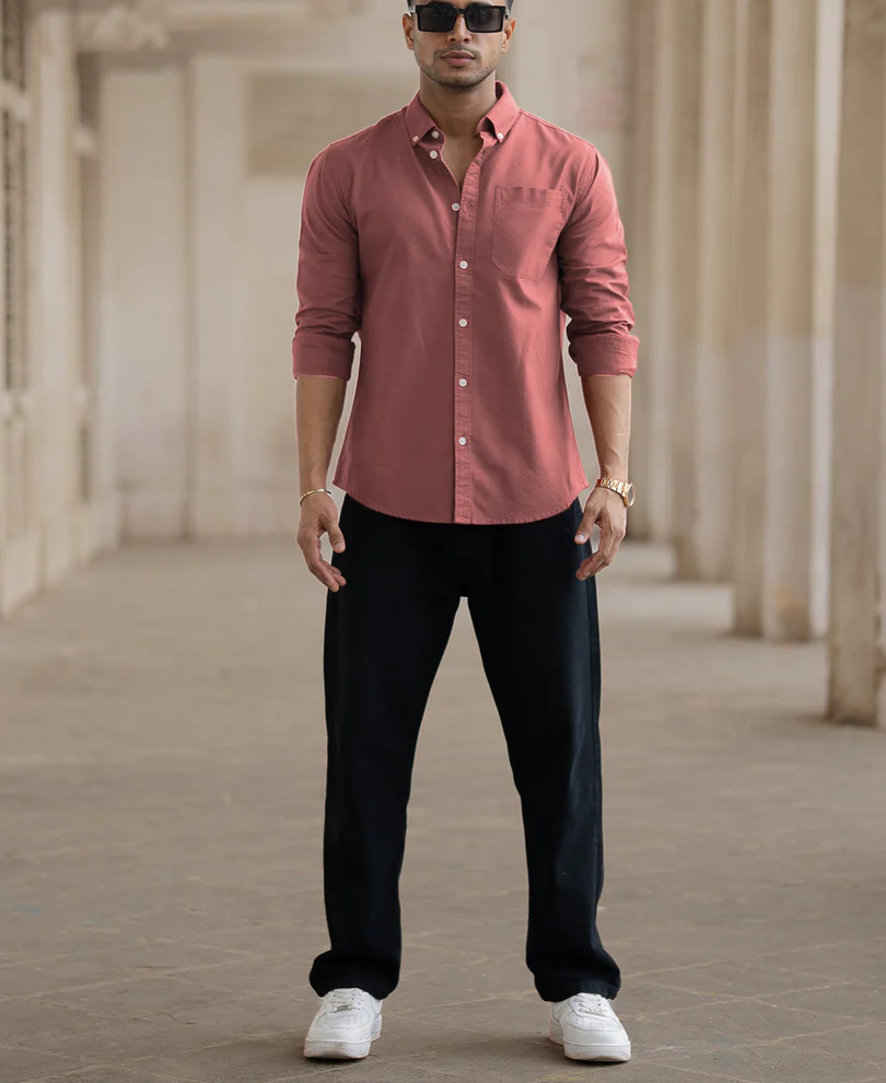 Dusty Rose Lightweight Shirt 100% Cotton - Image 6