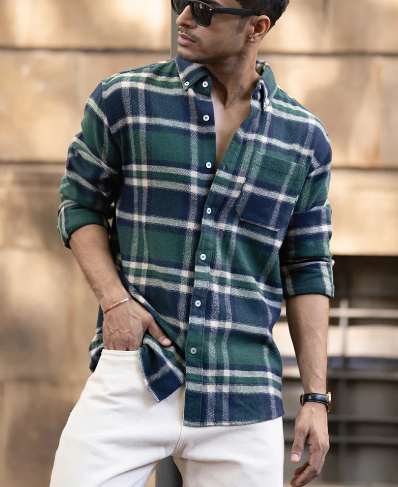 Green Checks Buttondown Shirt - Image 2