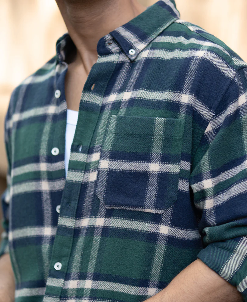 Green Checks Buttondown Shirt - Image 4
