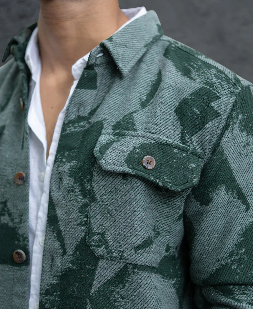 Green Jacquard Overshirt - Image 4