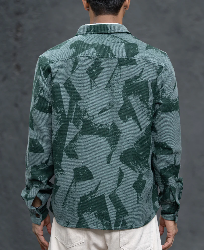 Green Jacquard Overshirt - Image 5