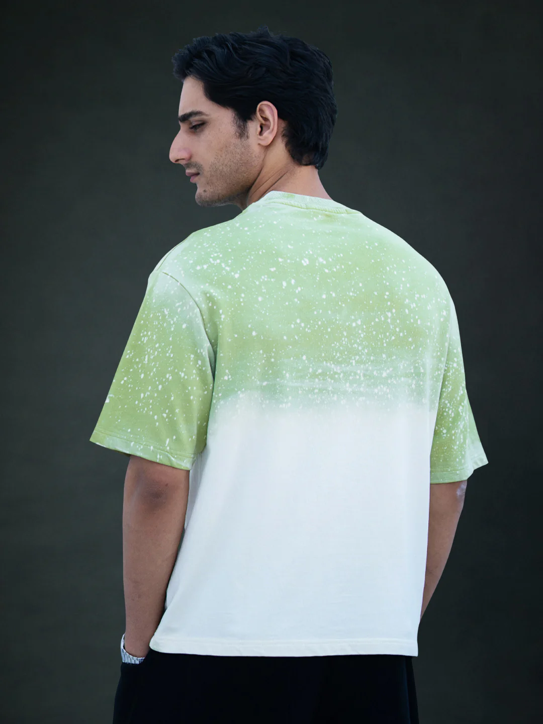 Green Ombre Graphic T-Shirt 100% Cotton - Image 6