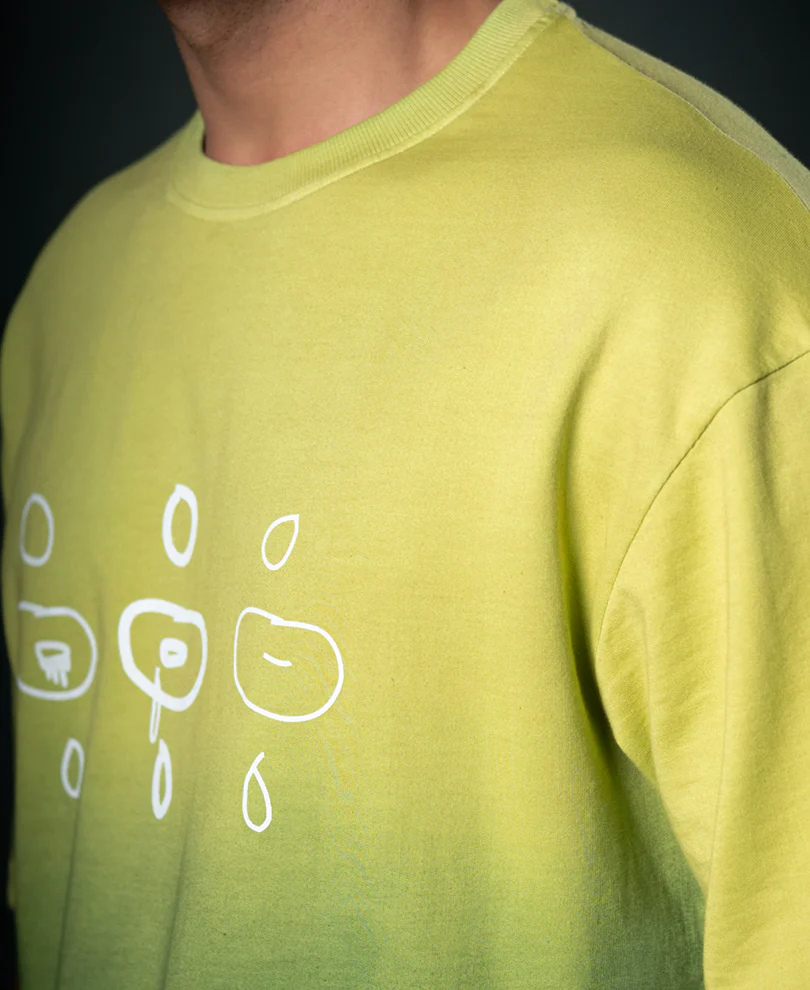 Green Ombre Print T-Shirt 100% Cotton - Image 5