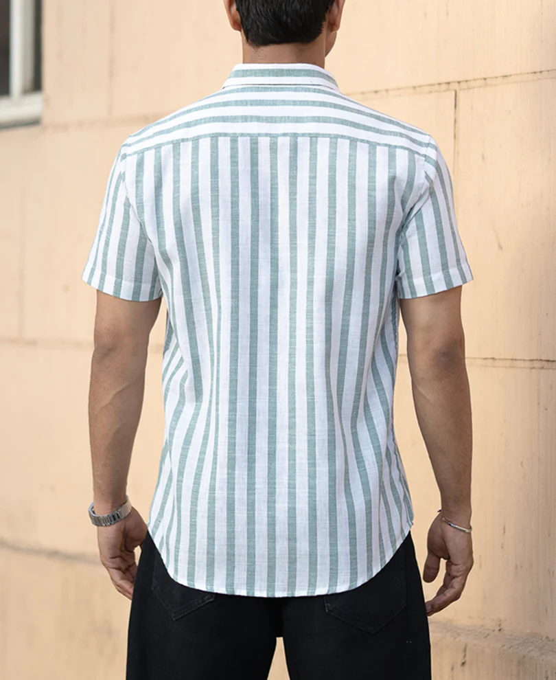 Sage Nautical Stripe Shirt - Image 4