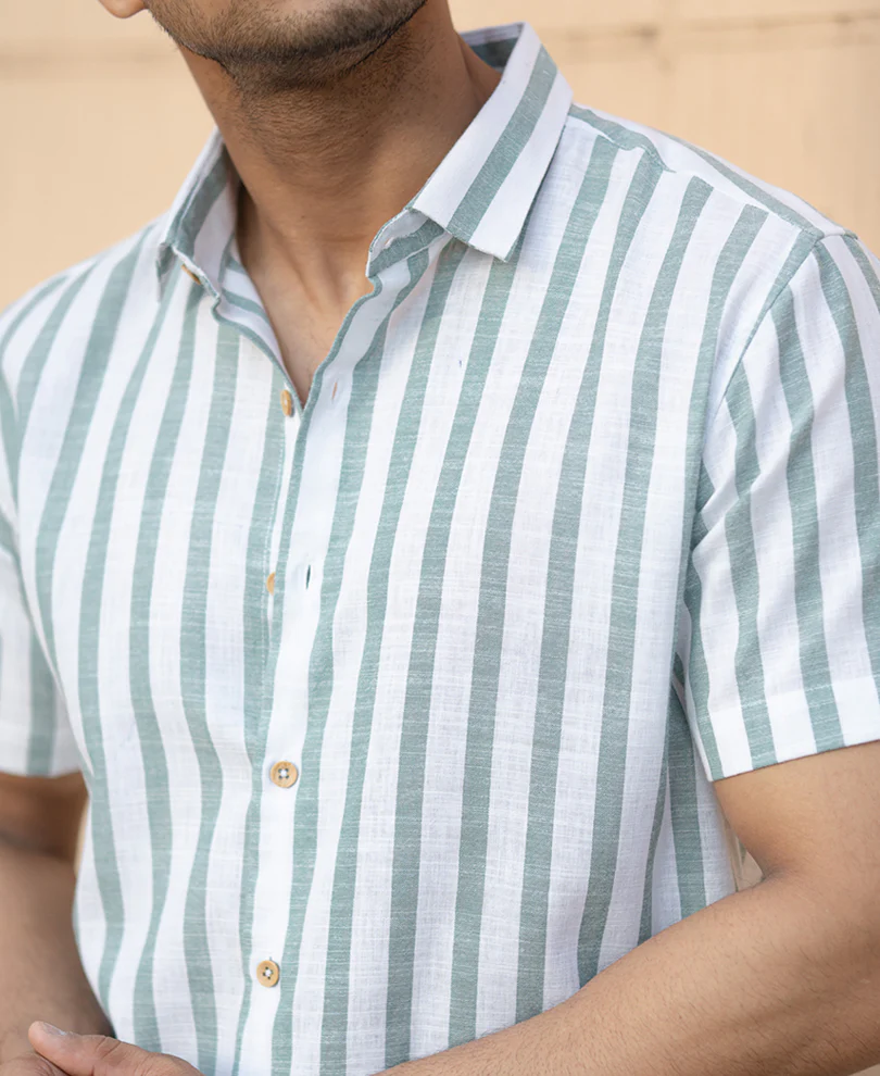 Sage Nautical Stripe Shirt - Image 5