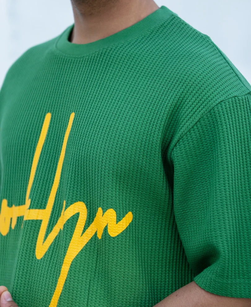 Green Structured Ombre T-Shirt - Image 4