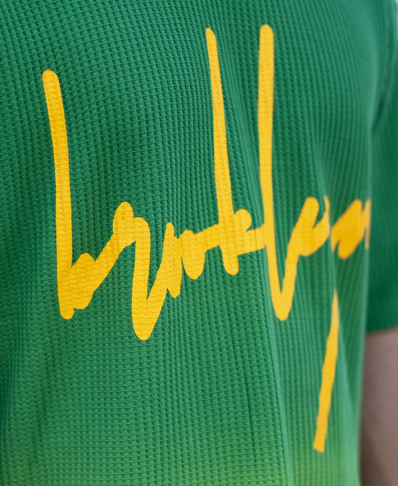 Green Structured Ombre T-Shirt - Image 5