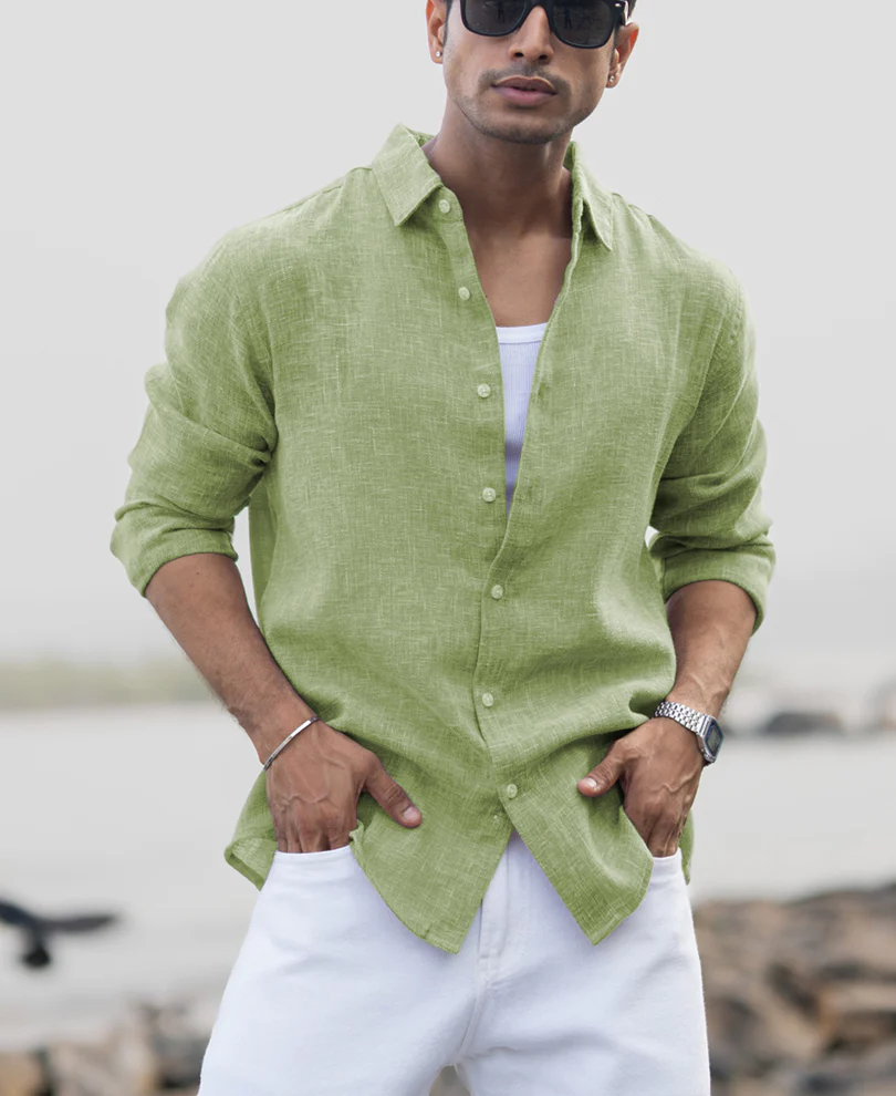 Green Structured Shirt - Image 2