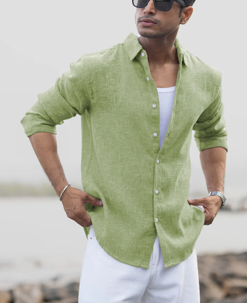 Green Structured Shirt - Image 4