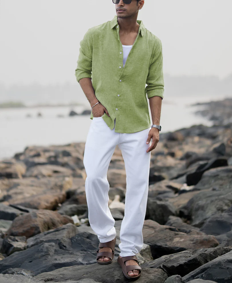 Green Structured Shirt - Image 6