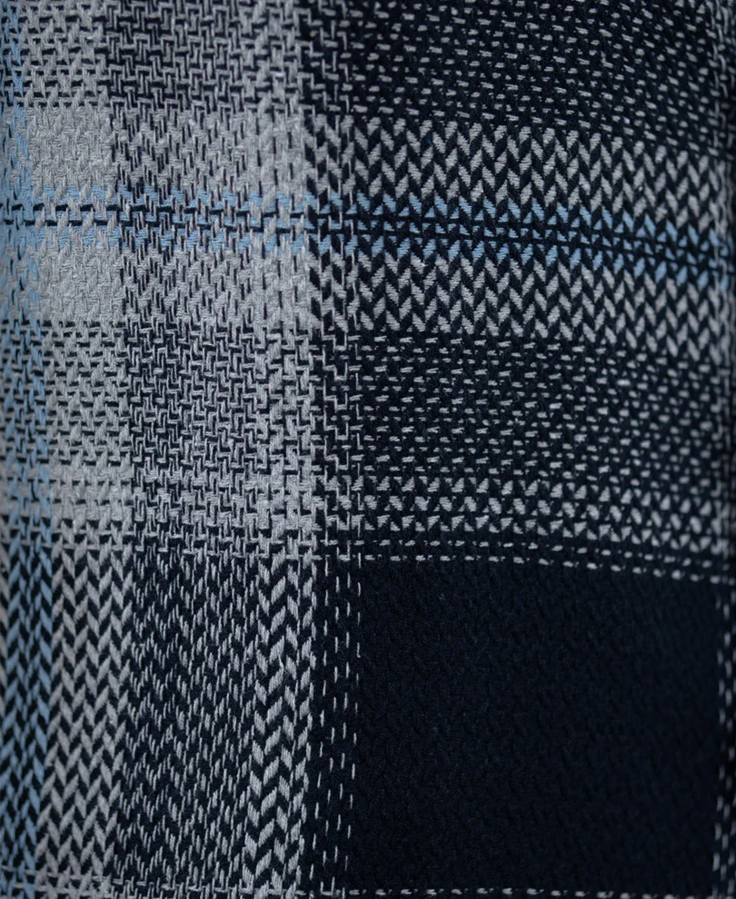 Grey And Navy Structured Checks Shirt - Image 4