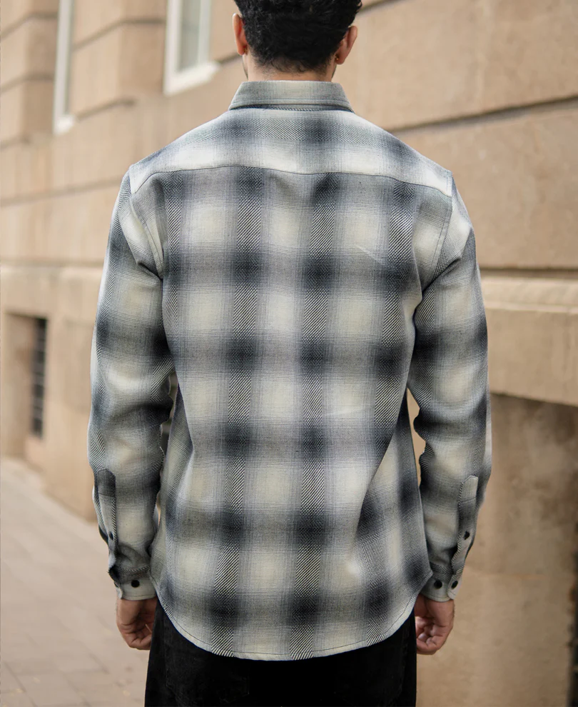 Grey Checks Button Down Shirt - Image 5