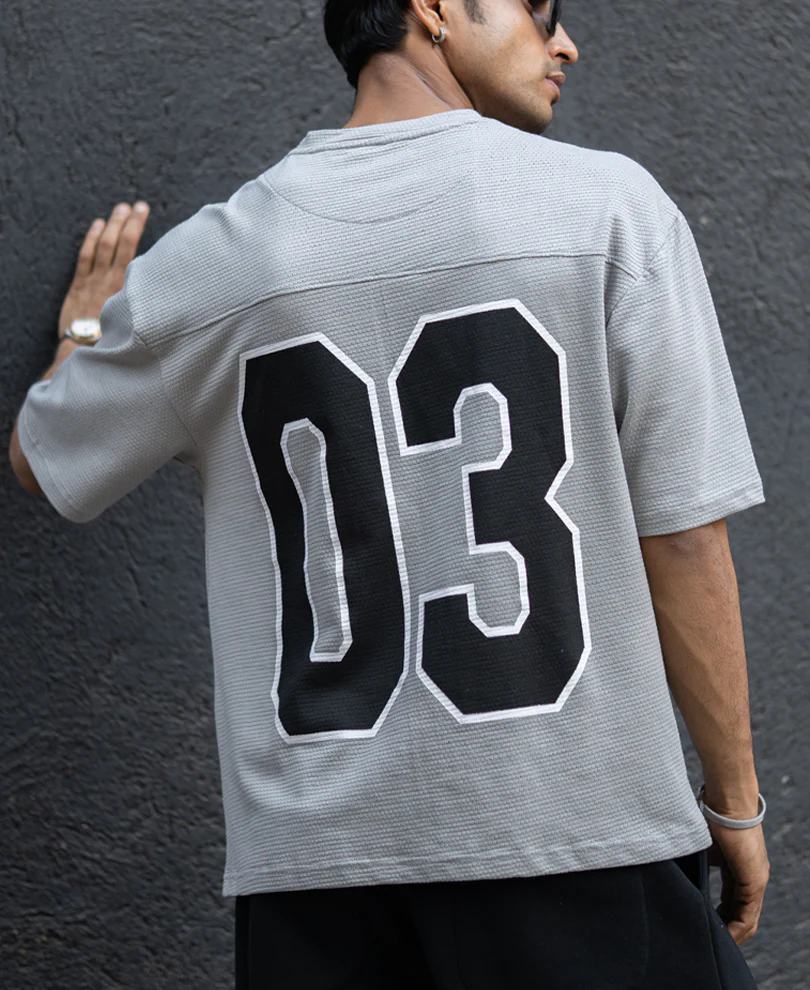 Grey Knit Jersey T-Shirt 100% Cotton - Image 2