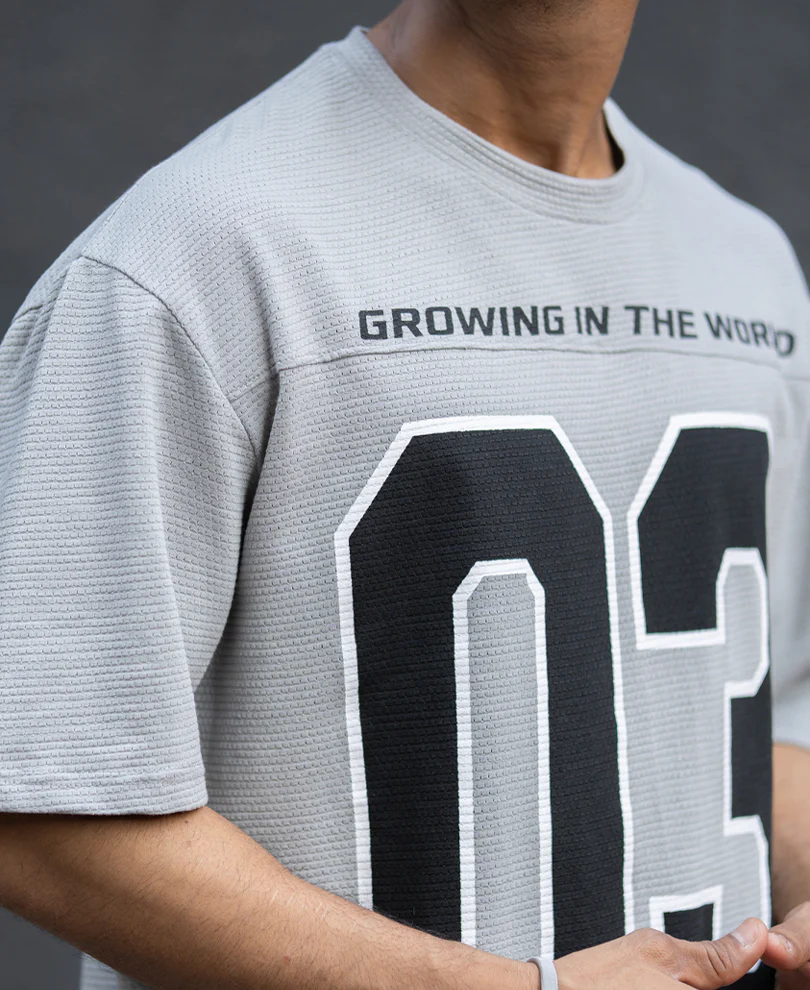 Grey Knit Jersey T-Shirt 100% Cotton - Image 3