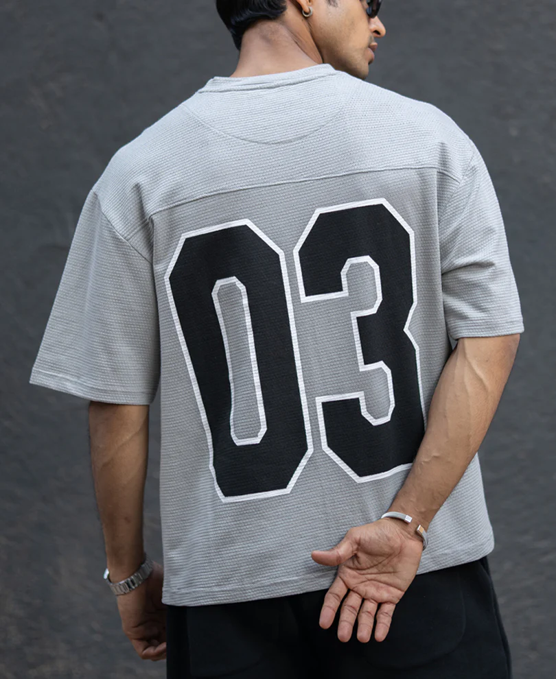 Grey Knit Jersey T-Shirt 100% Cotton - Image 5