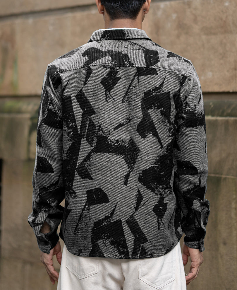 Grey Jacquard Overshirt - Image 5
