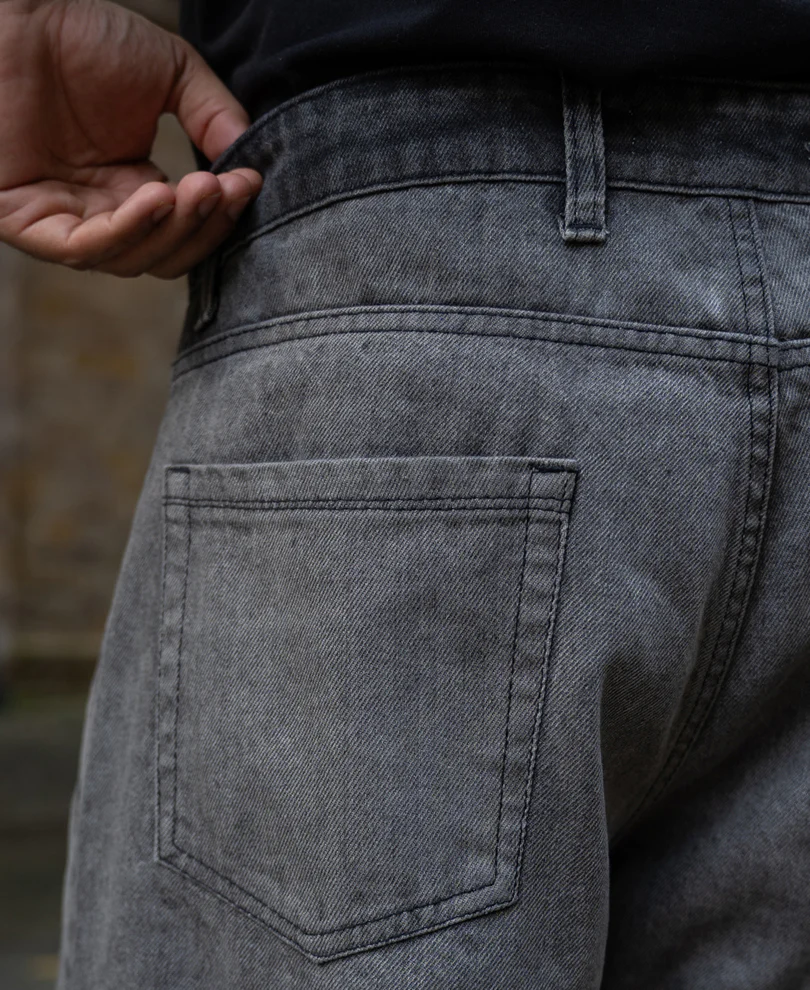 Grey Ombre Baggy Jeans 100% Cotton - Image 6